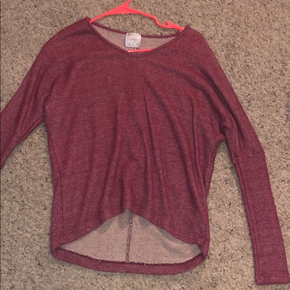 Dark red sweater